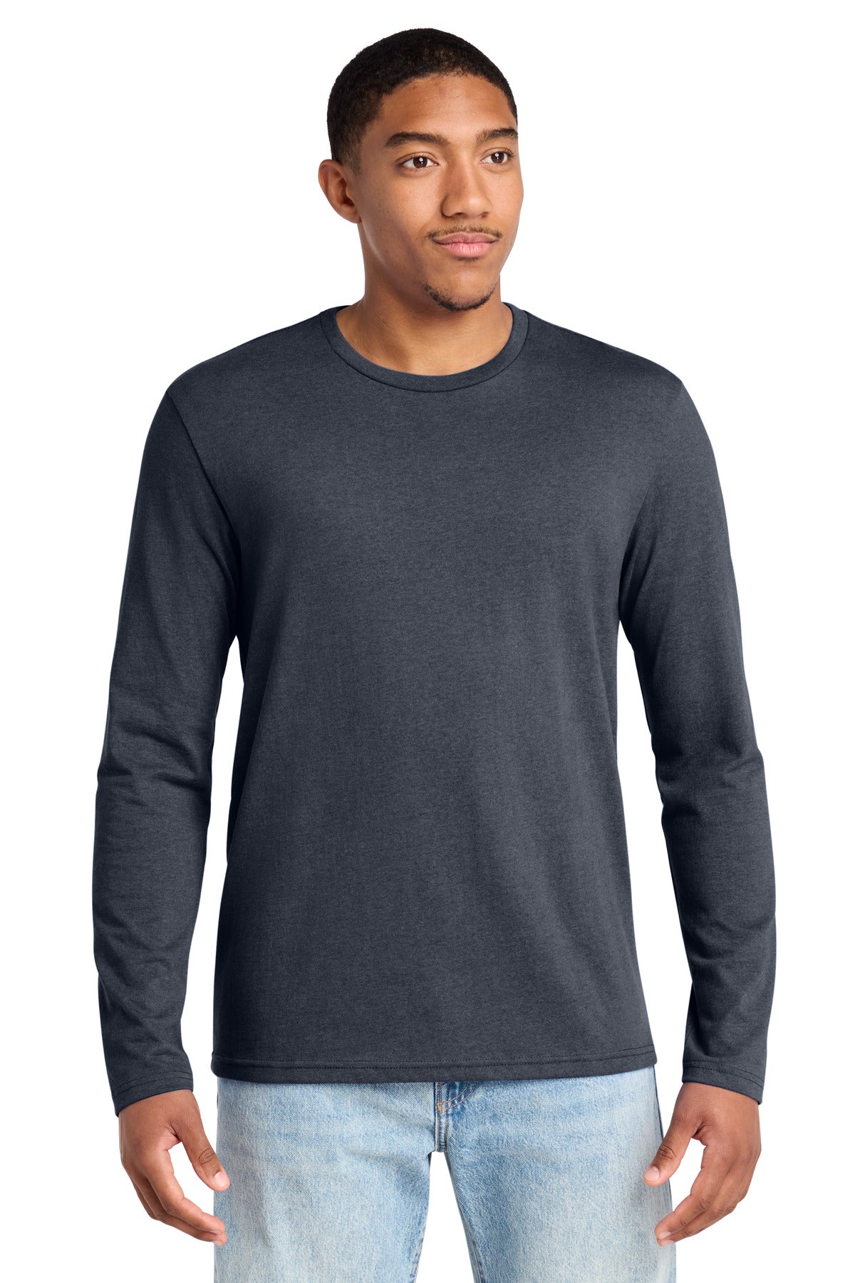 Custom Heathered Navy Re-Tee Long Sleeve DT8003, personalized by SanCanDo Swag in Argyle, TX
