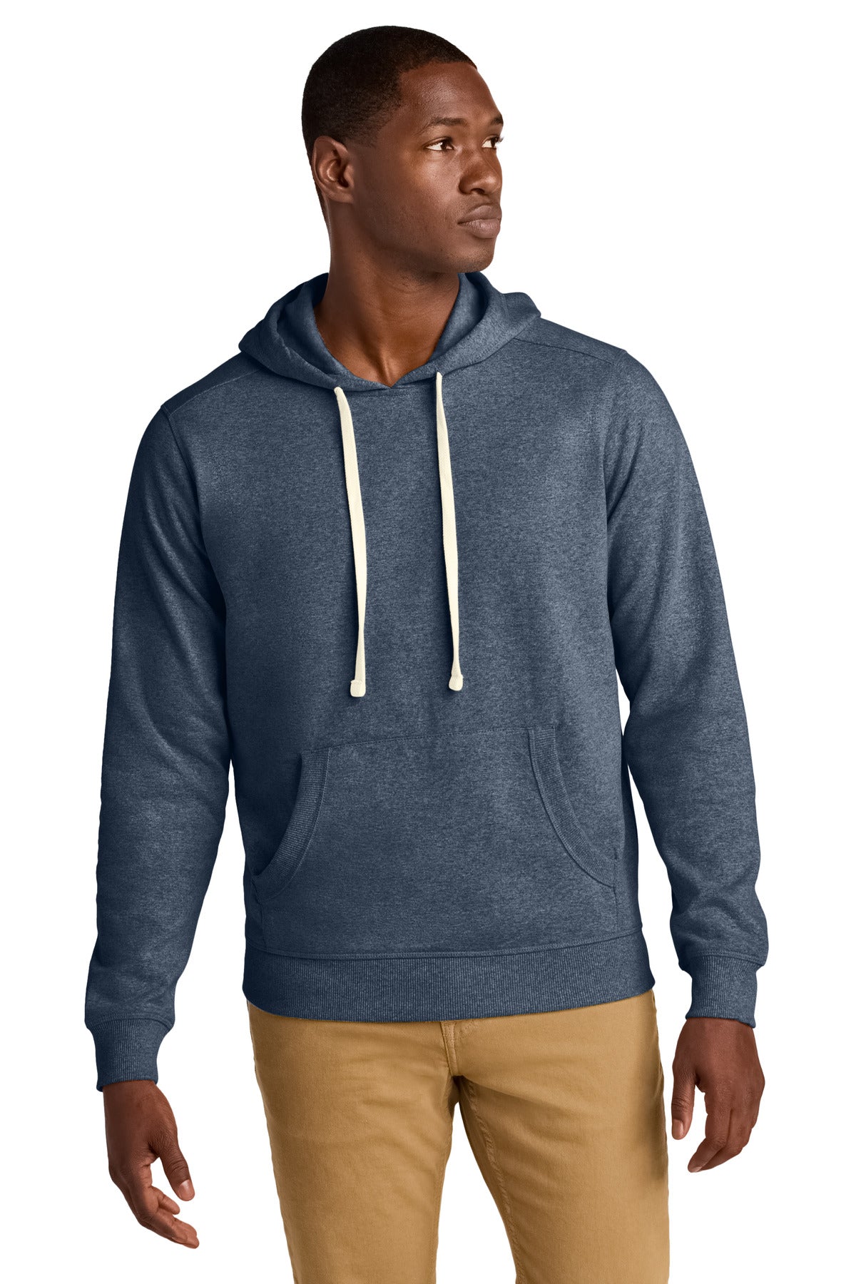 Custom Heathered Navy Re-FleeceHoodie DT8100, personalized by SanCanDo Swag in Argyle, TX