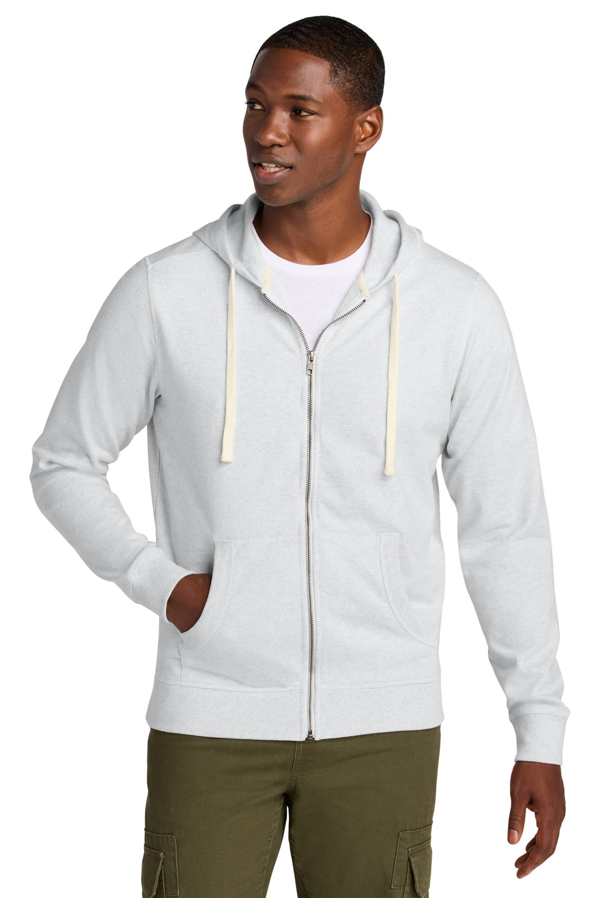 Custom Ash Re-FleeceFull-Zip Hoodie DT8102, personalized by SanCanDo Swag in Argyle, TX