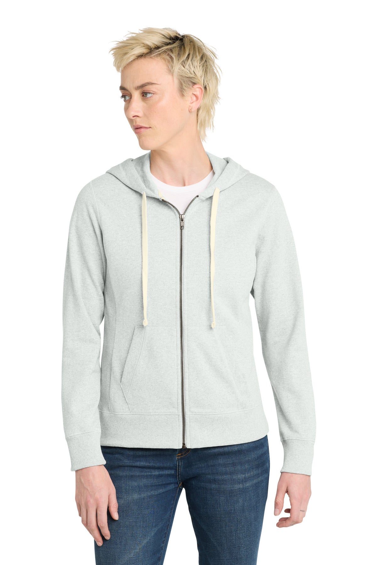 Custom Ash Women's Re-FleeceFull-Zip Hoodie DT8103, personalized by SanCanDo Swag in Argyle, TX