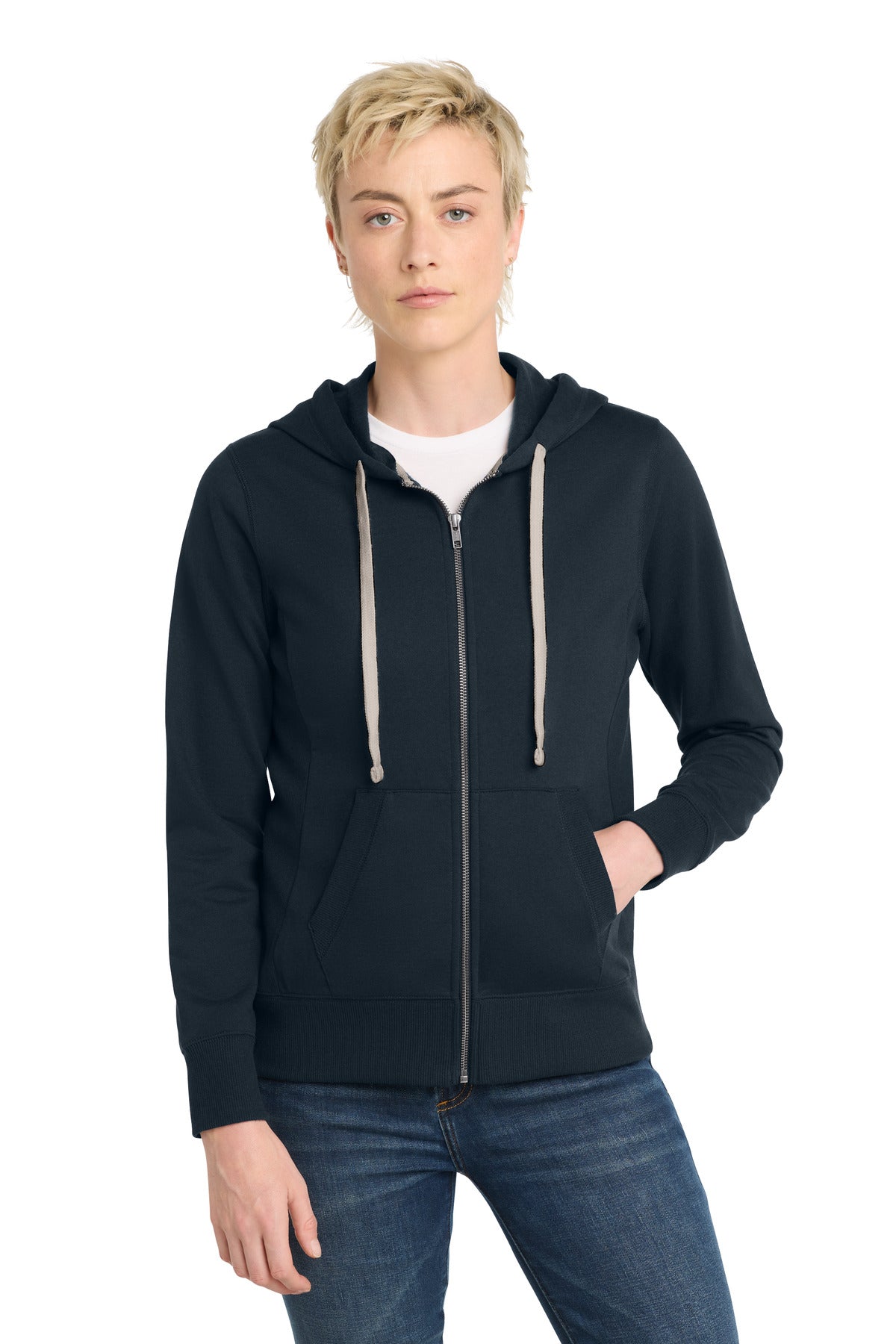 Custom True Navy Women's Re-FleeceFull-Zip Hoodie DT8103, personalized by SanCanDo Swag in Argyle, TX