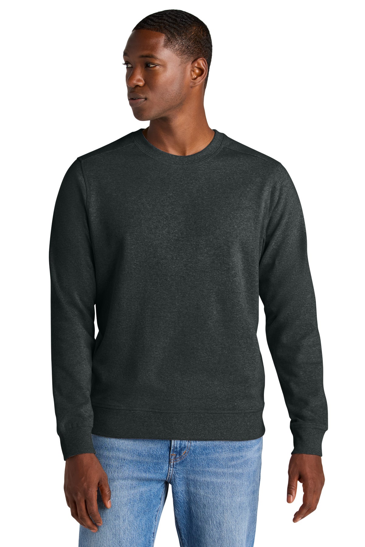 Custom Charcoal Heather Re-FleeceCrew DT8104, personalized by SanCanDo Swag in Argyle, TX