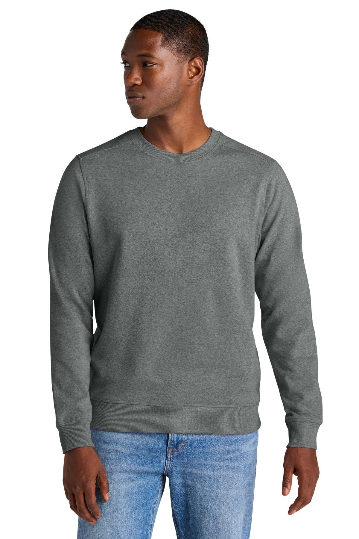 Custom Deep Grey Heather Re-FleeceCrew DT8104, personalized by SanCanDo Swag in Argyle, TX