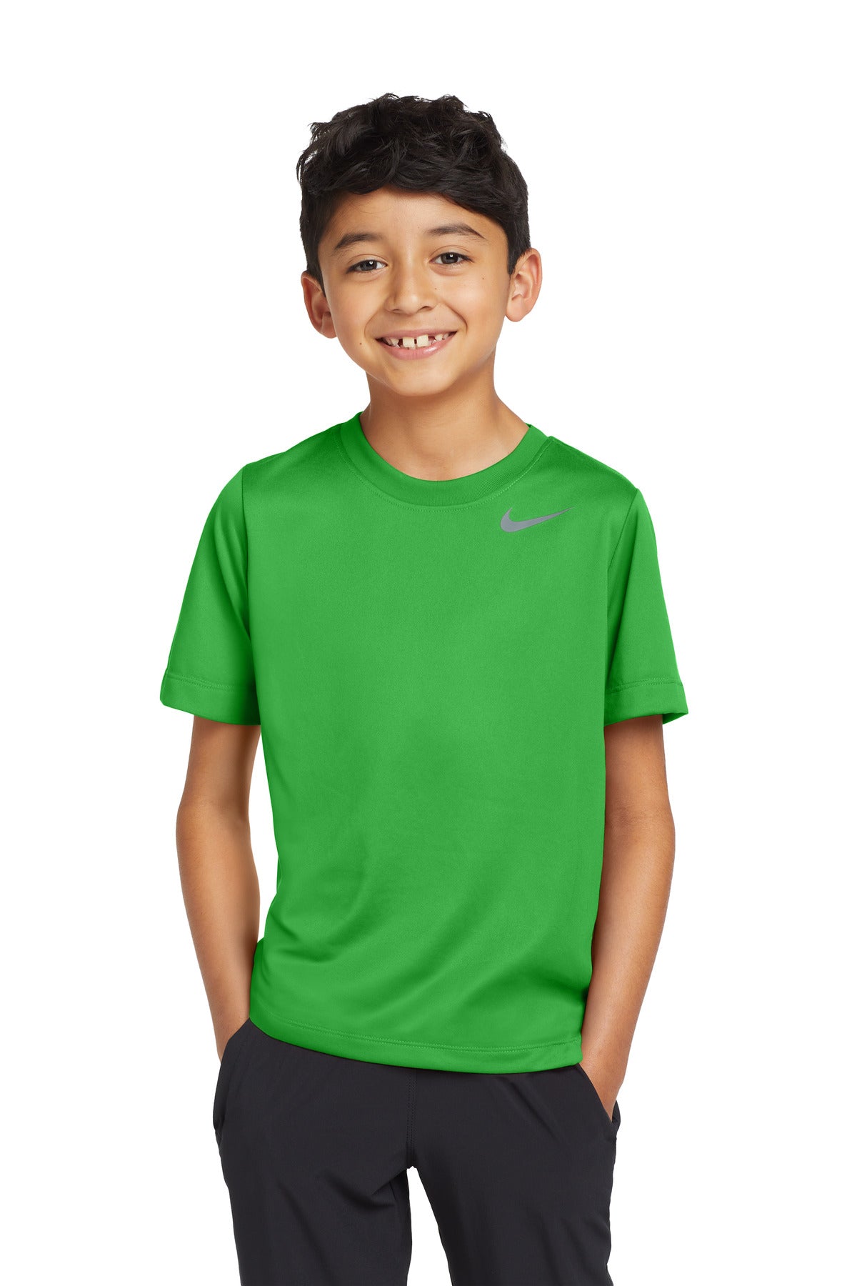 Custom Apple Green Youth Team rLegend Tee DV7317, personalized by SanCanDo Swag in Argyle, TX
