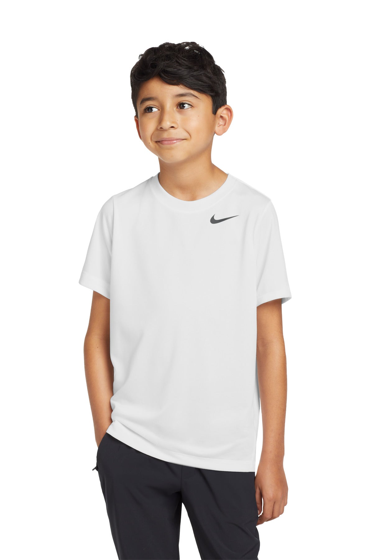 Custom White Youth Team rLegend Tee DV7317, personalized by SanCanDo Swag in Argyle, TX