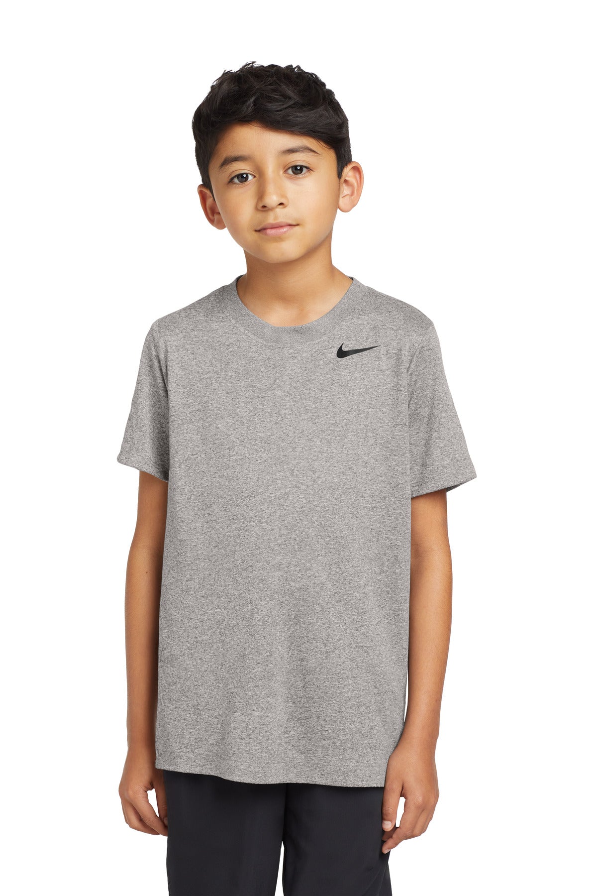 Custom Carbon Heather Youth Team rLegend Tee DV7317, personalized by SanCanDo Swag in Argyle, TX