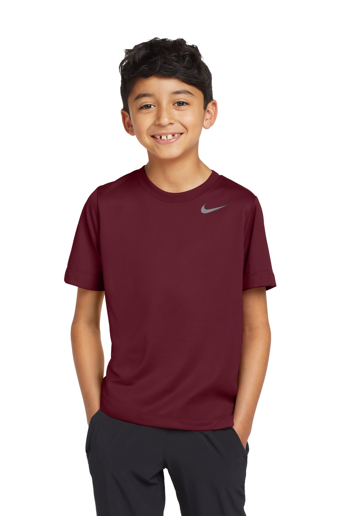 Custom Deep Maroon Youth Team rLegend Tee DV7317, personalized by SanCanDo Swag in Argyle, TX