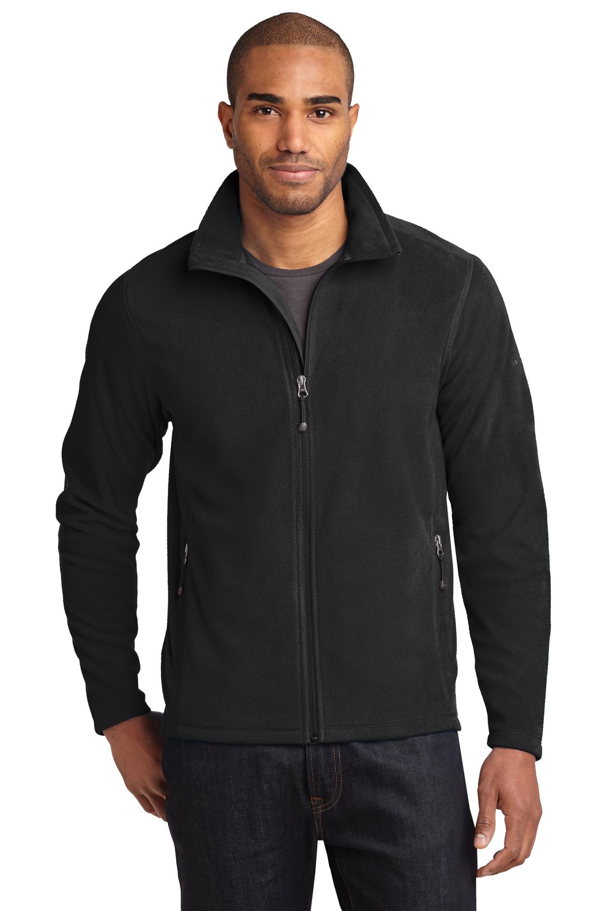 Custom Black Full-Zip Microfleece Jacket EB224, personalized by SanCanDo Swag in Argyle, TX