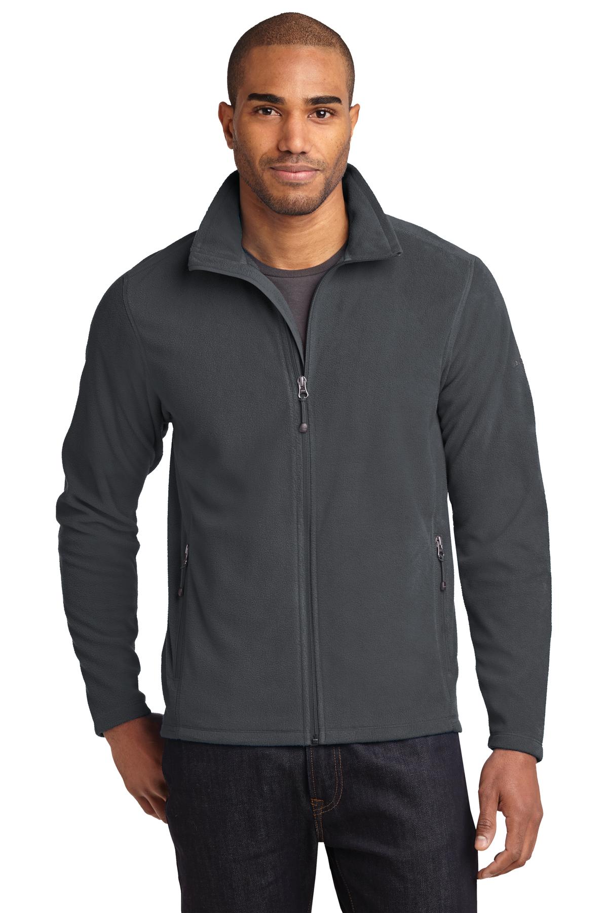 Custom Grey Steel Full-Zip Microfleece Jacket EB224, personalized by SanCanDo Swag in Argyle, TX