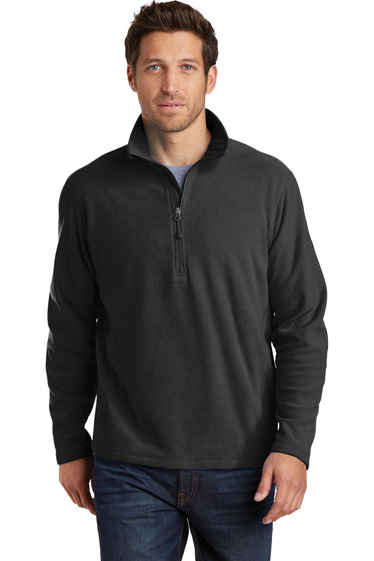 Custom Black 1/2-Zip Microfleece Jacket EB226, personalized by SanCanDo Swag in Argyle, TX