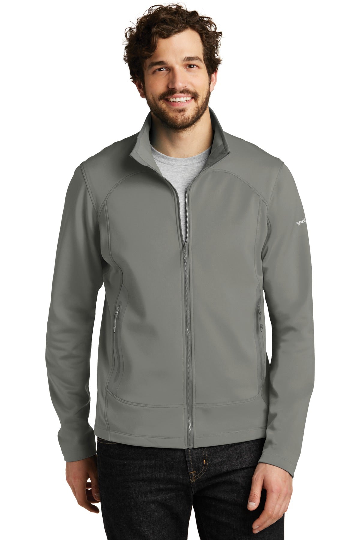 Custom Metal Grey Highpoint Fleece Jacket EB240, personalized by SanCanDo Swag in Argyle, TX