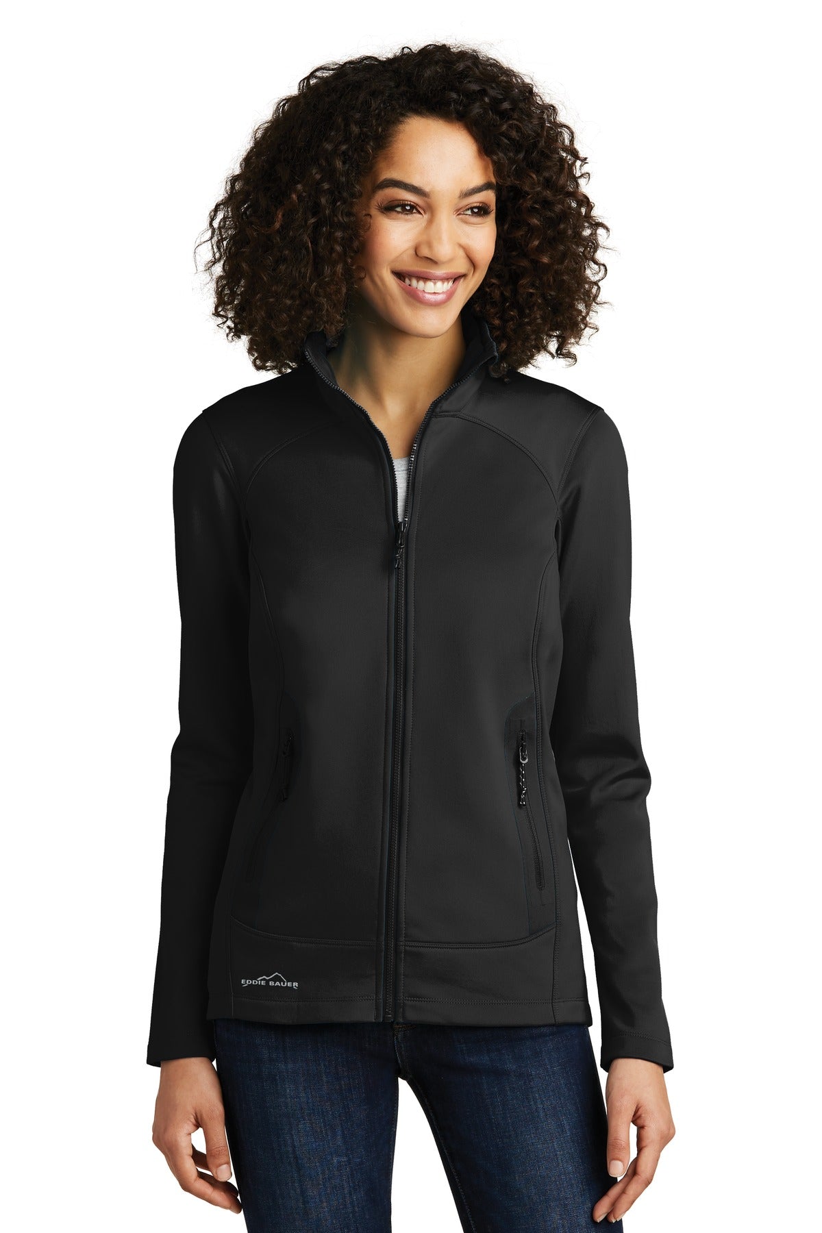 Custom Black Women's Highpoint Fleece Jacket EB241, personalized by SanCanDo Swag in Argyle, TX