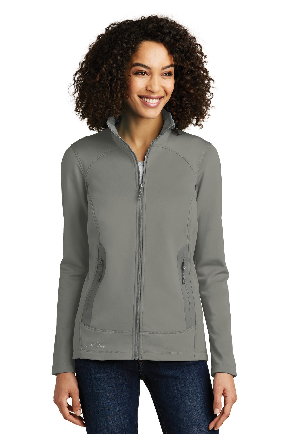 Custom Metal Grey Women's Highpoint Fleece Jacket EB241, personalized by SanCanDo Swag in Argyle, TX