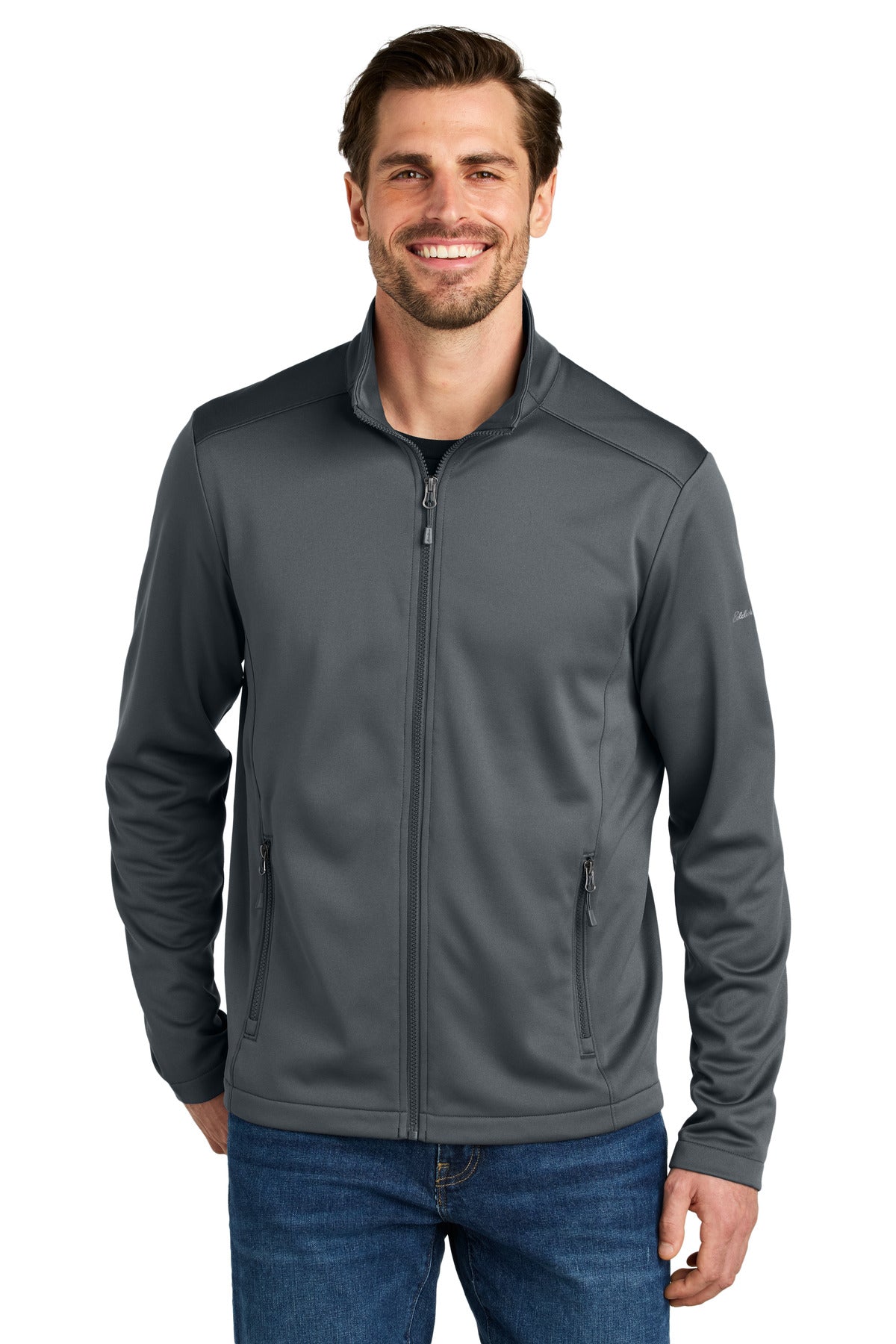 Custom Iron Gate Smooth Mid Layer Fleece Full-Zip EB2460, personalized by SanCanDo Swag in Argyle, TX