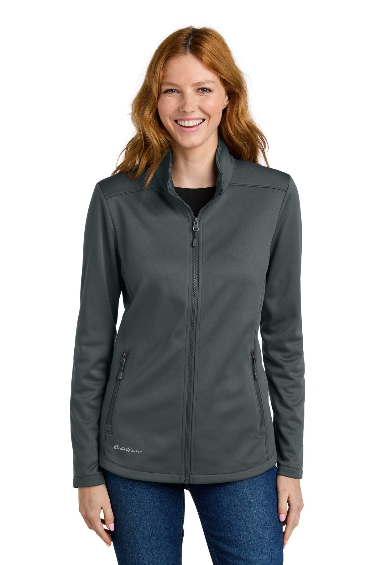 Custom Iron Gate Women's Smooth Mid Layer Fleece Full-Zip EB2470, personalized by SanCanDo Swag in Argyle, TX