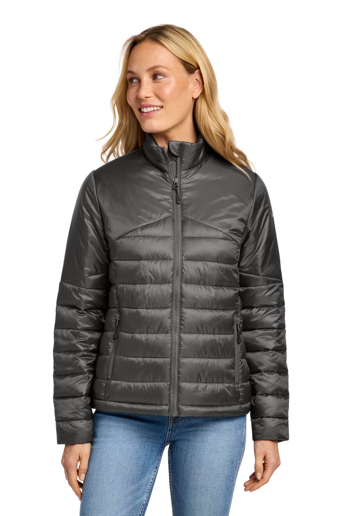 Custom Iron Gate Women's Quilted Jacket EB511, personalized by SanCanDo Swag in Argyle, TX