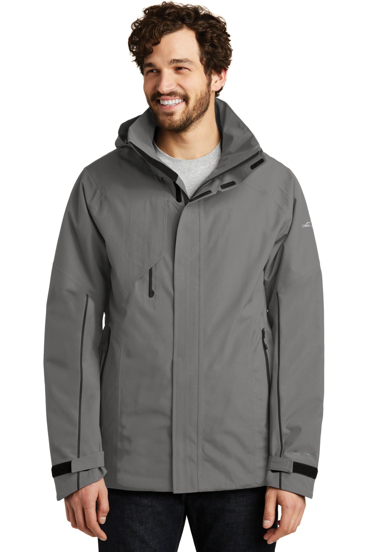 Custom Metal Grey WeatherEdge Plus Insulated Jacket EB554, personalized by SanCanDo Swag in Argyle, TX