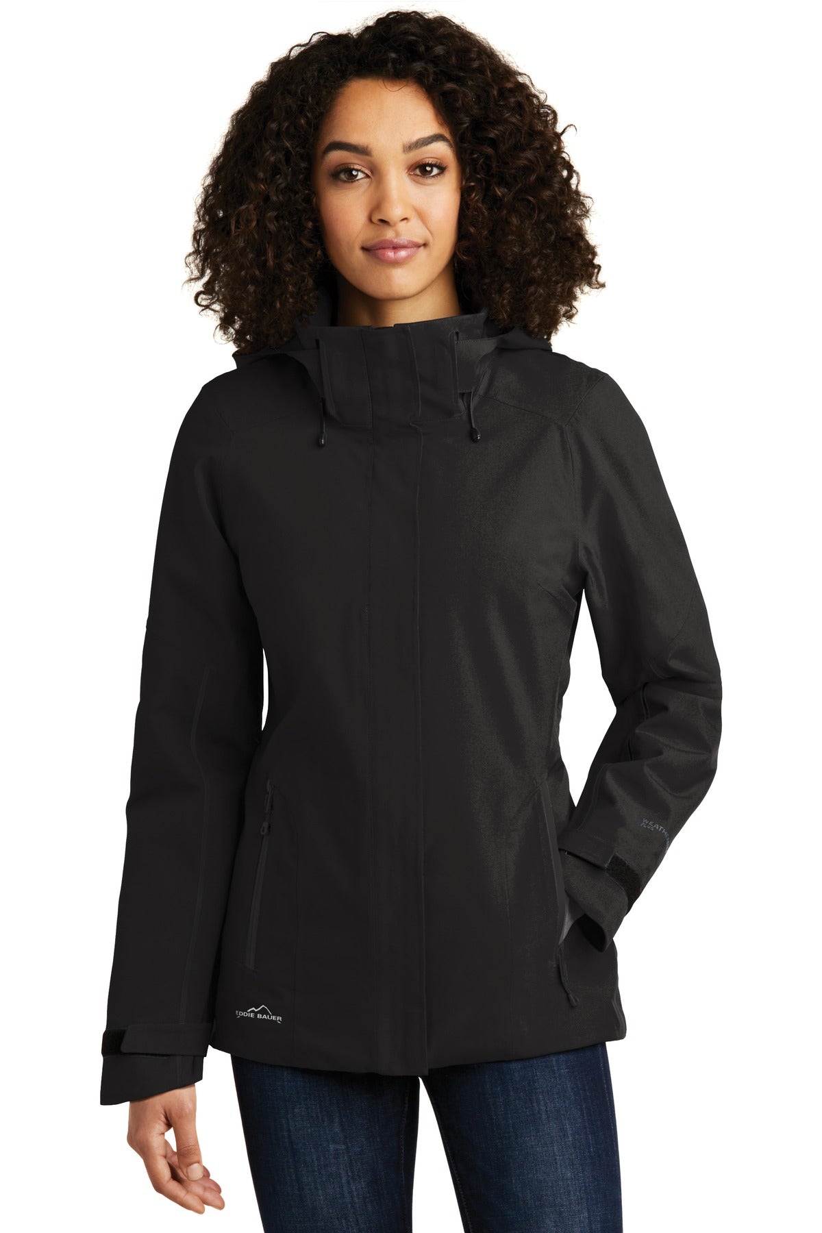 Custom Black WeatherEdge Plus Insulated Jacket EB555, personalized by SanCanDo Swag in Argyle, TX