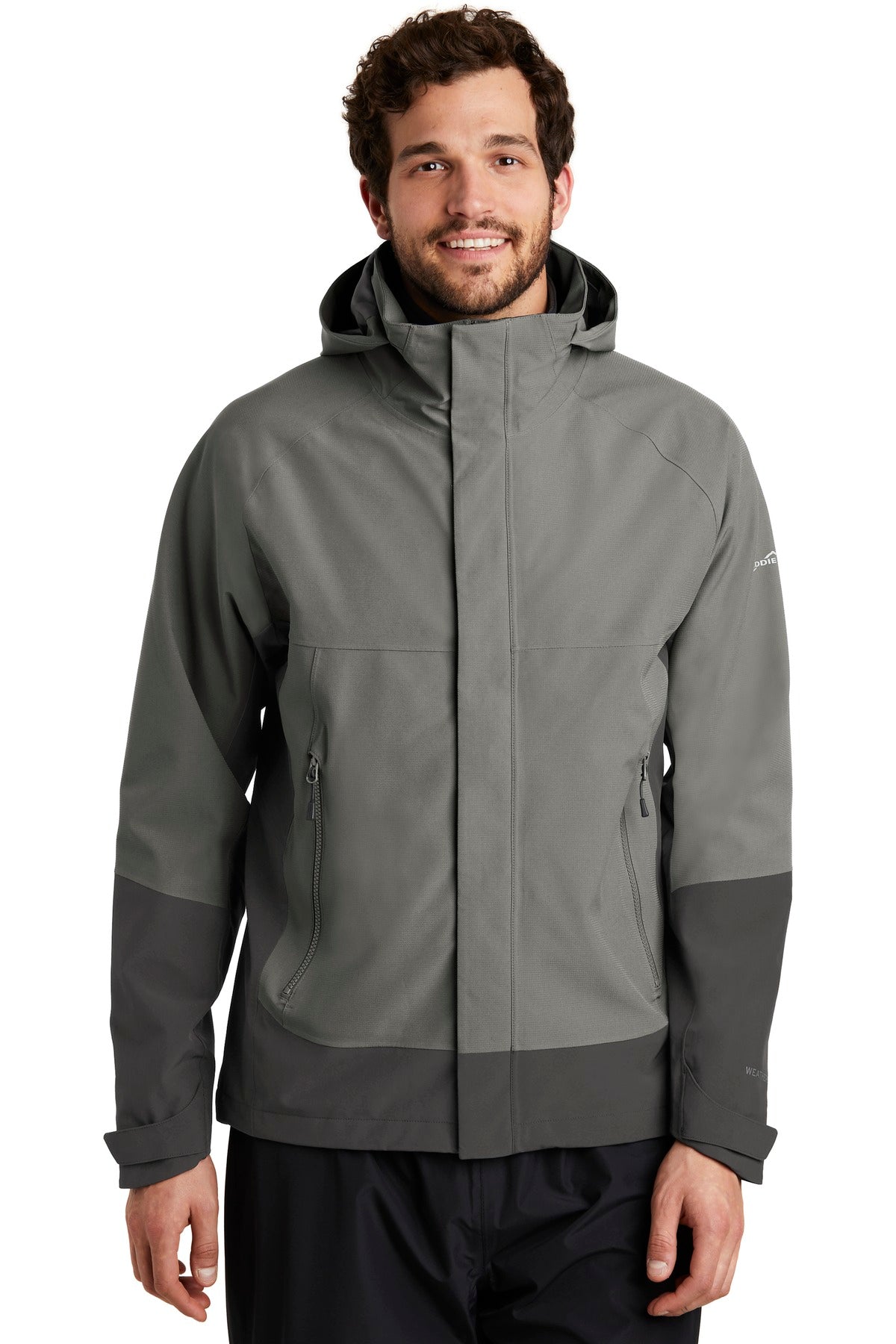 Custom Metal Grey/ Grey Steel WeatherEdge Jacket EB558, personalized by SanCanDo Swag in Argyle, TX