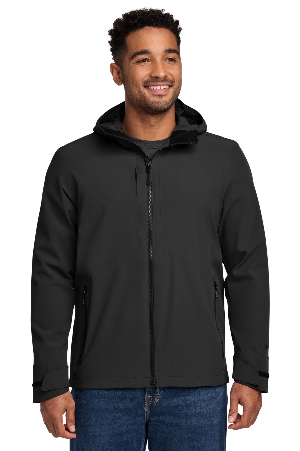 Custom Deep Black WeatherEdge Plus Jacket EB560, personalized by SanCanDo Swag in Argyle, TX