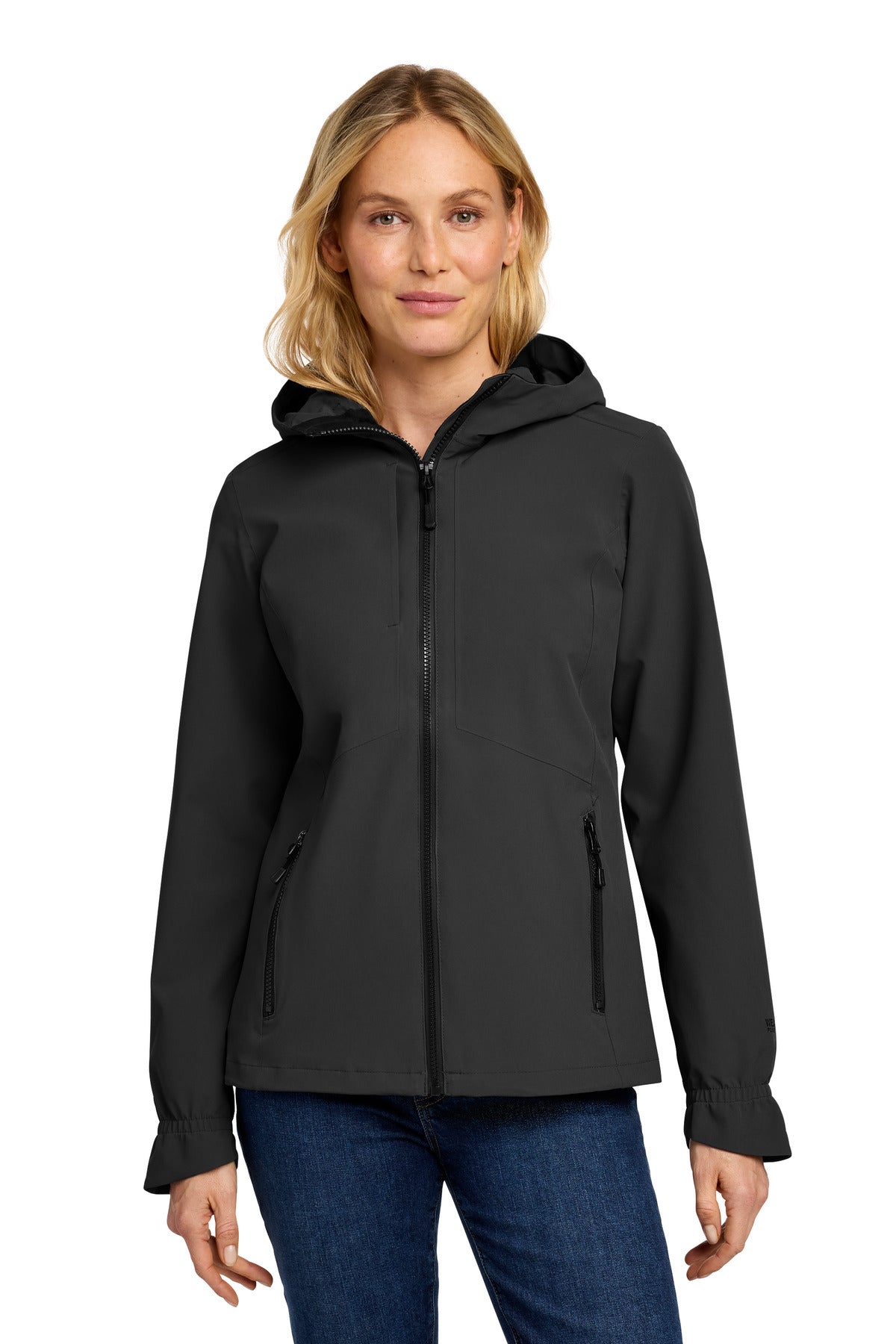 Custom Deep Black Women's WeatherEdge Plus Jacket EB561, personalized by SanCanDo Swag in Argyle, TX