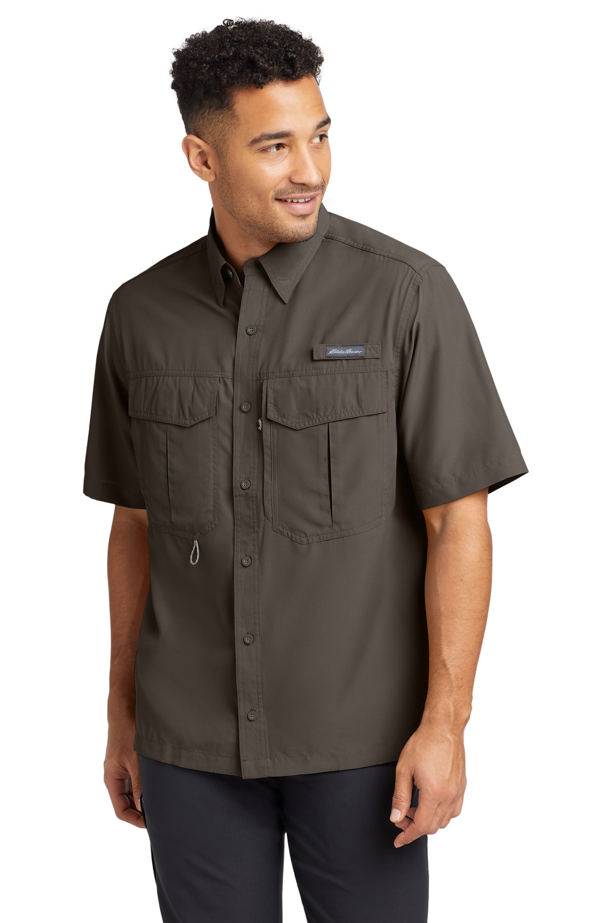 Custom Boulder Short Sleeve Performance Fishing Shirt EB602, personalized by SanCanDo Swag in Argyle, TX