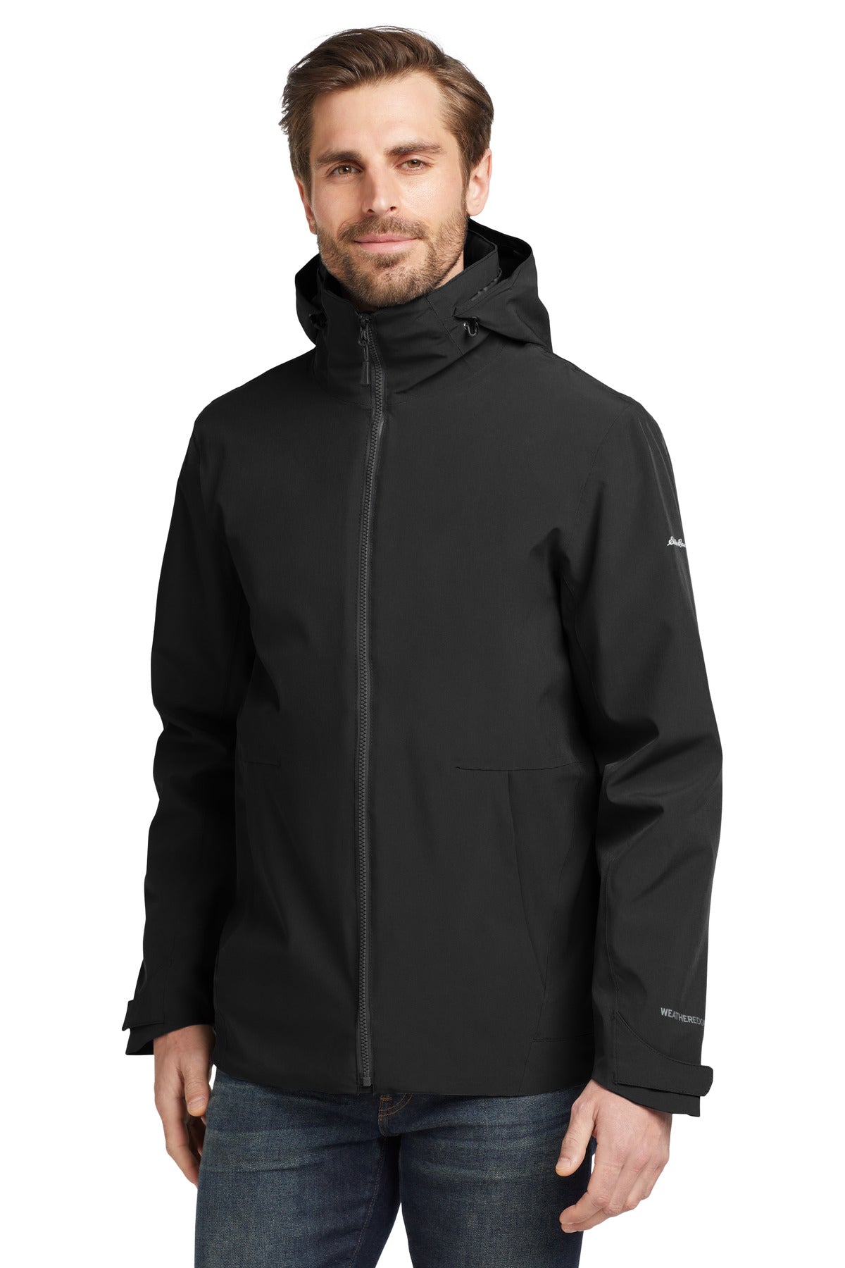 Custom Black/ Storm Grey WeatherEdge 3-in-1 Jacket EB656, personalized by SanCanDo Swag in Argyle, TX