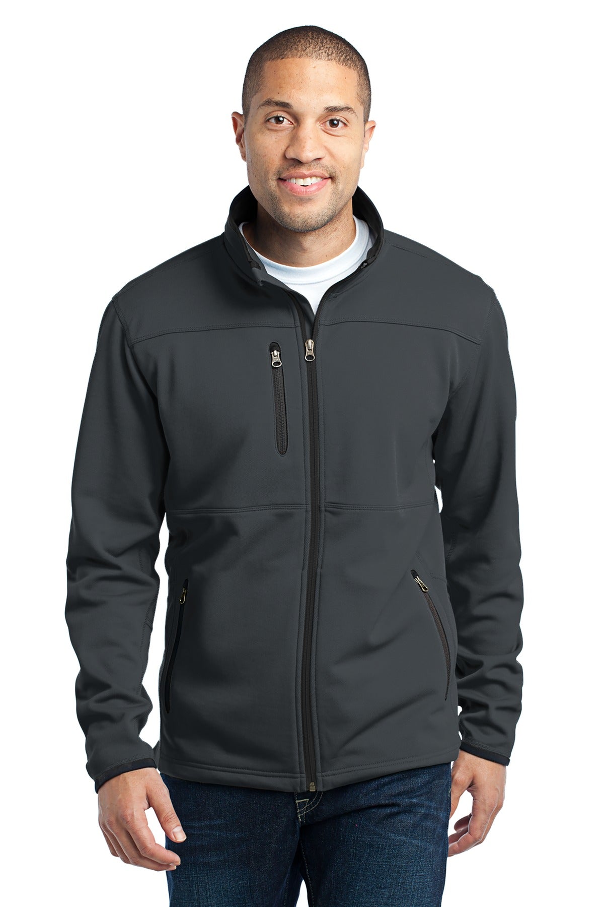 Custom Graphite Pique Fleece Jacket F222, personalized by SanCanDo Swag in Argyle, TX