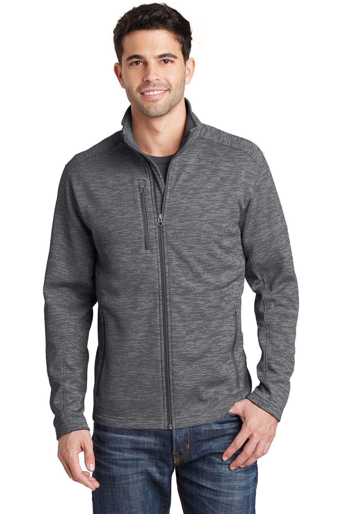 Custom Black Digi Stripe Fleece Jacket F231, personalized by SanCanDo Swag in Argyle, TX