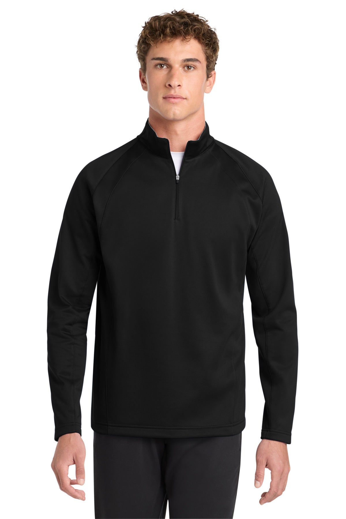 Custom Black/ Silver Sport-Wick Fleece 1/4-Zip Pullover F243, personalized by SanCanDo Swag in Argyle, TX