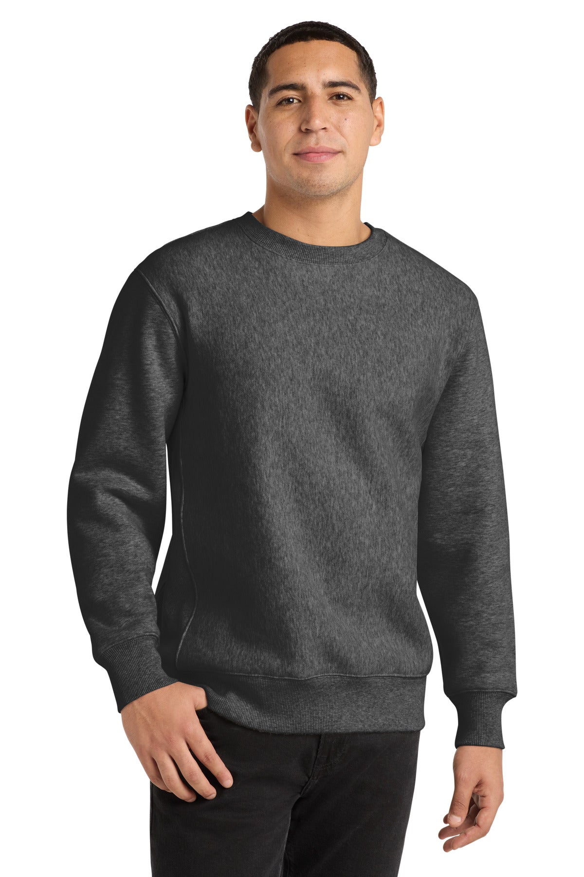 Custom Graphite Heather Super Heavyweight Crewneck F280, personalized by SanCanDo Swag in Argyle, TX