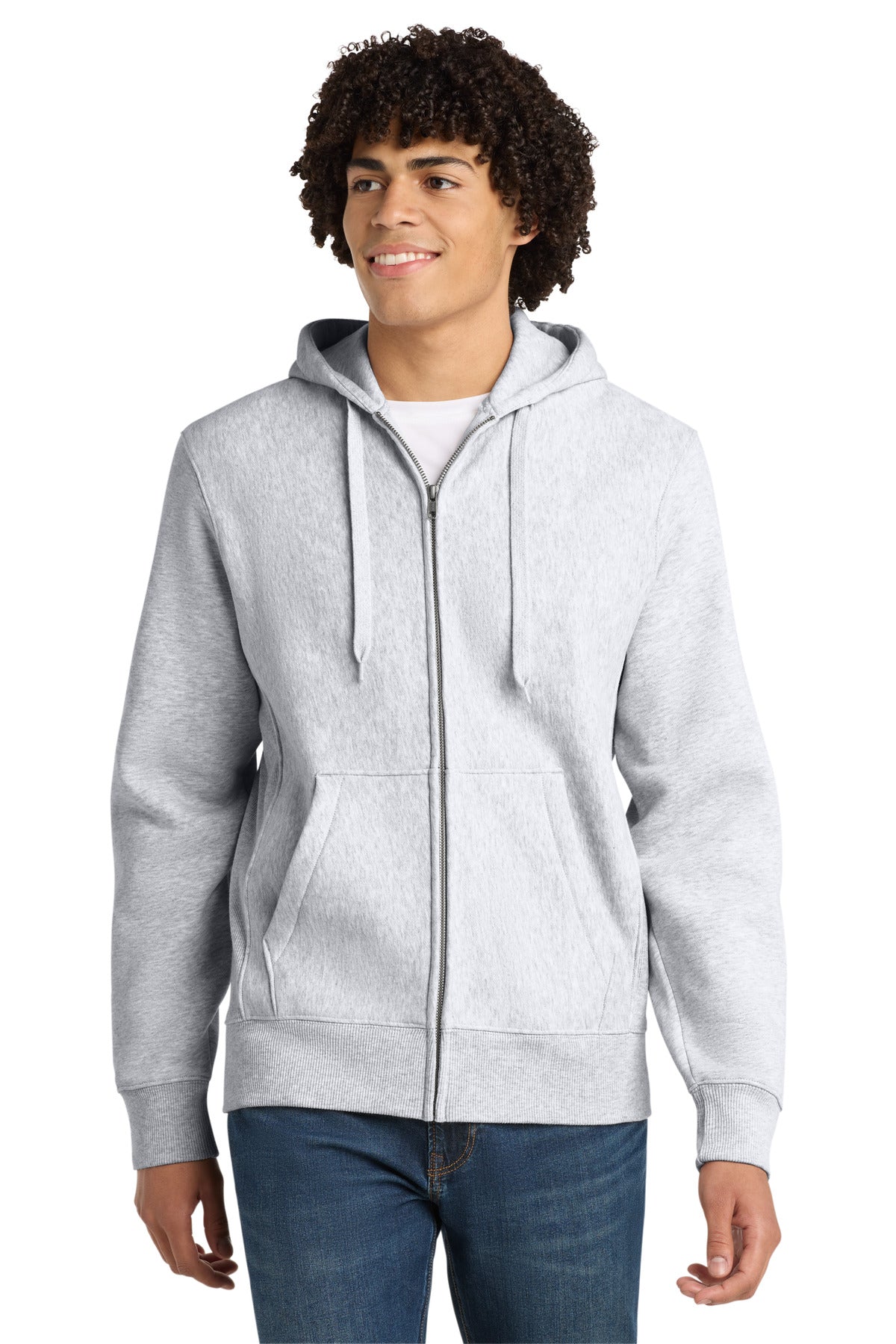 Custom Athletic Heather Super Heavyweight Full-Zip Hoodie F282, personalized by SanCanDo Swag in Argyle, TX