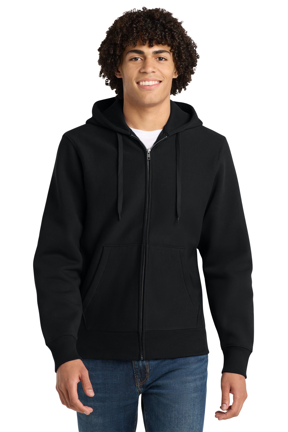 Custom Black Super Heavyweight Full-Zip Hoodie F282, personalized by SanCanDo Swag in Argyle, TX