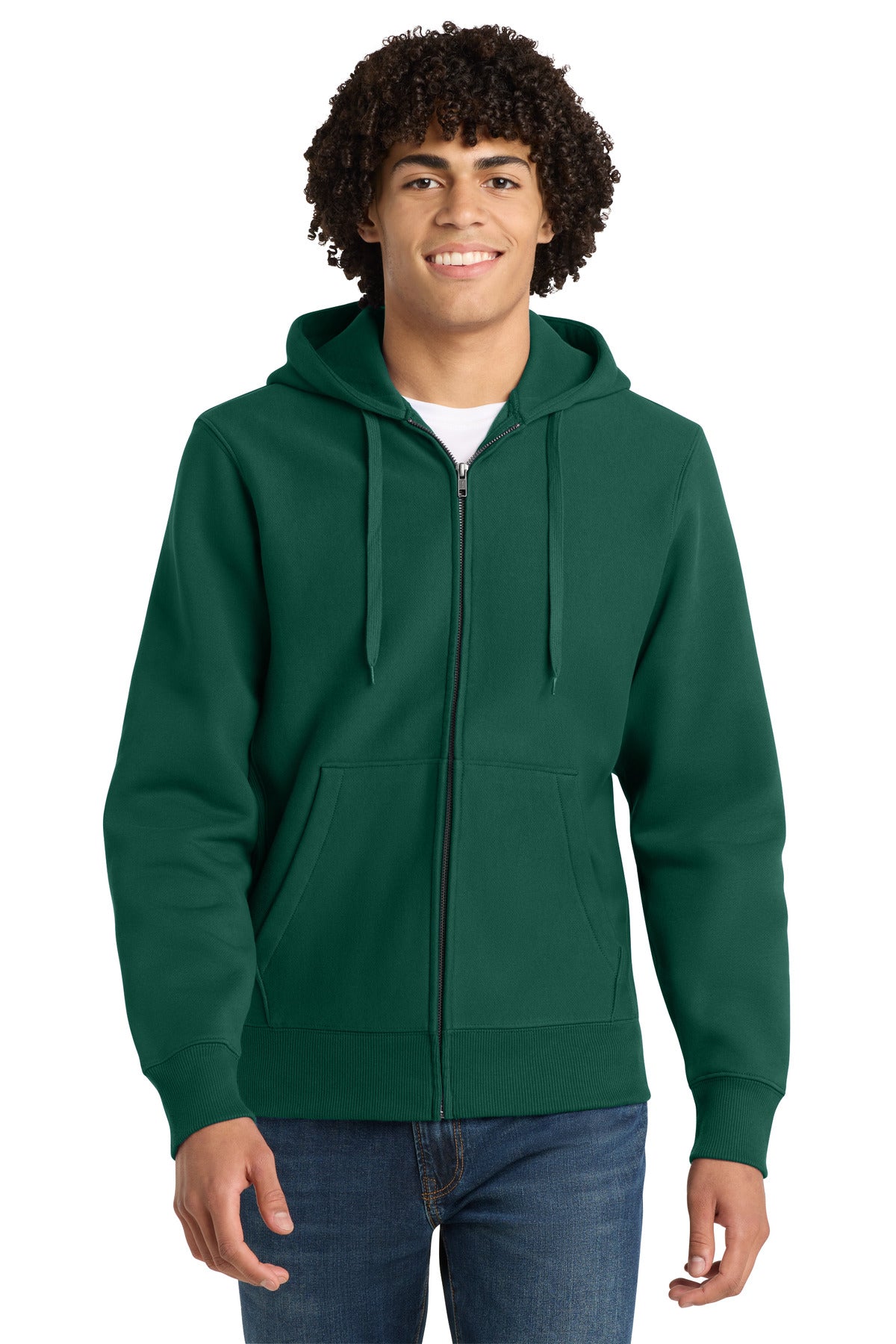 Custom Dark Green Super Heavyweight Full-Zip Hoodie F282, personalized by SanCanDo Swag in Argyle, TX