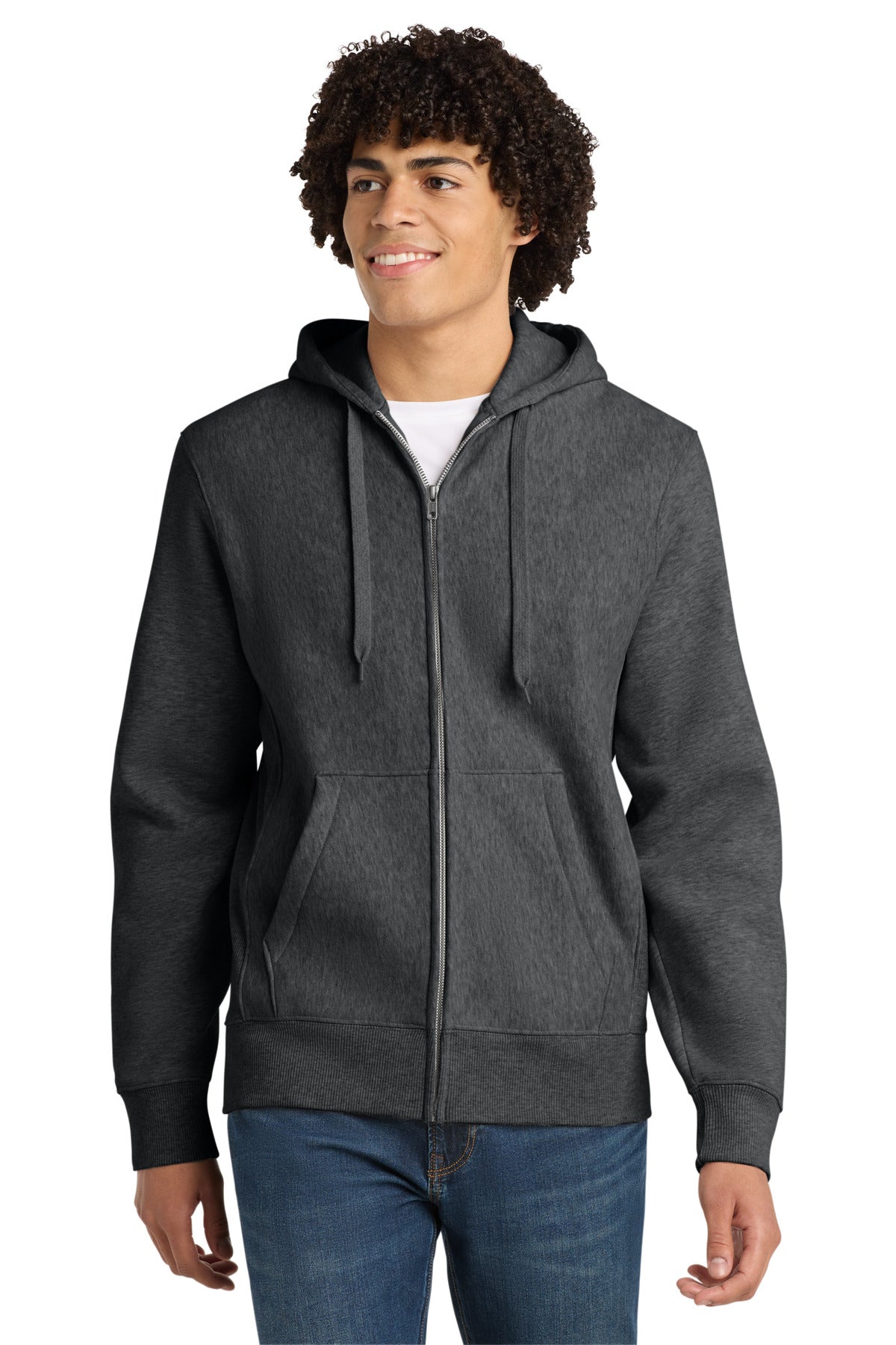 Custom Graphite Heather Super Heavyweight Full-Zip Hoodie F282, personalized by SanCanDo Swag in Argyle, TX