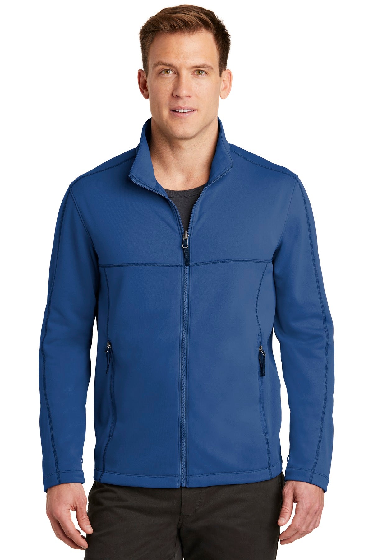 Custom Night Sky Blue Collective Smooth Fleece Jacket F904, personalized by SanCanDo Swag in Argyle, TX