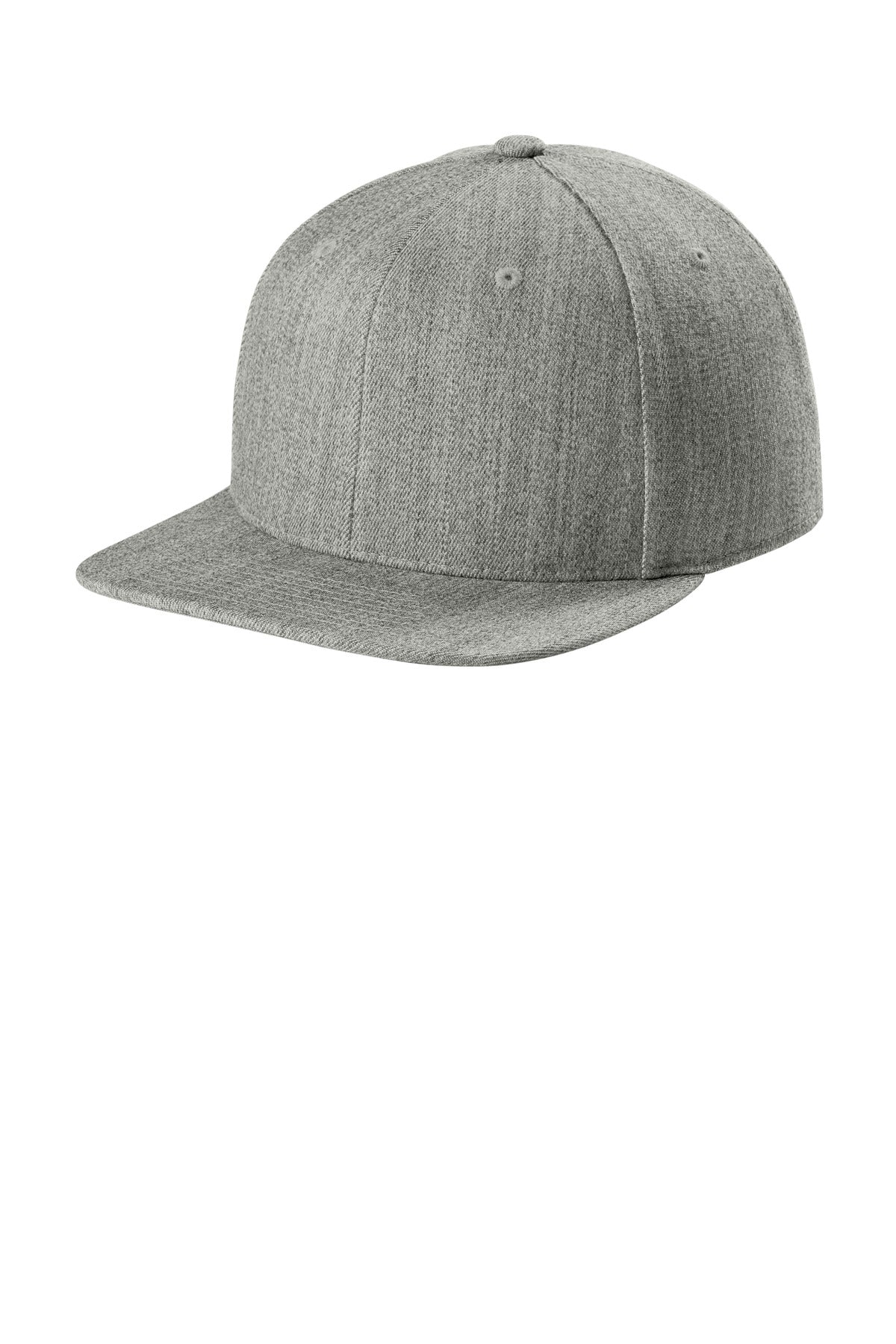 Custom Heather Grey 110 Snapback Cap FF110F, personalized by SanCanDo Swag in Argyle, TX