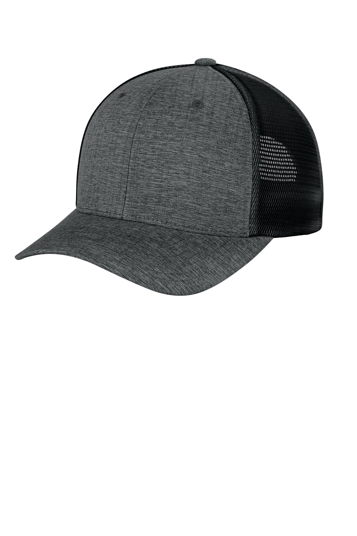 Custom Melange Charcoal/ Black 110 Mesh Cap FF110M, personalized by SanCanDo Swag in Argyle, TX