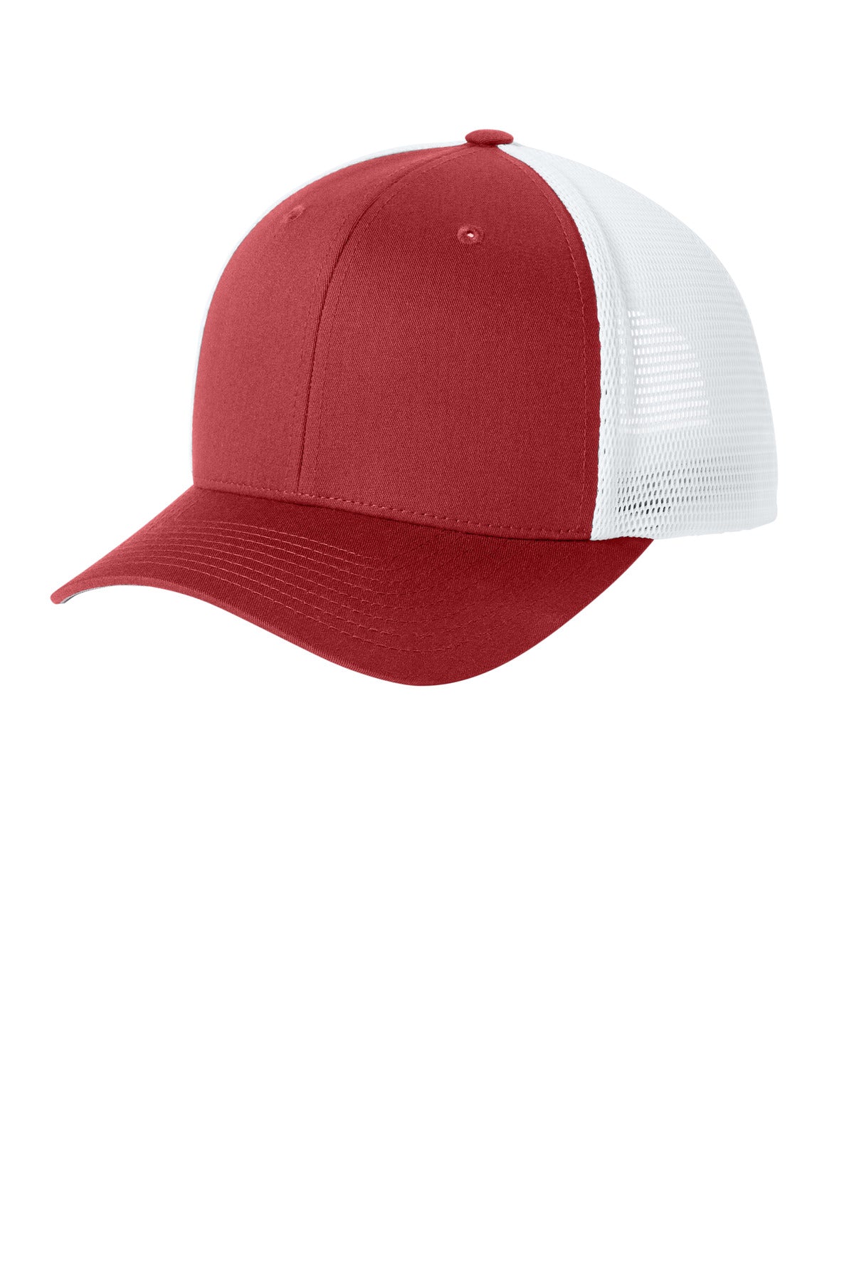 Custom Red/ White 110 Mesh Cap FF110M, personalized by SanCanDo Swag in Argyle, TX