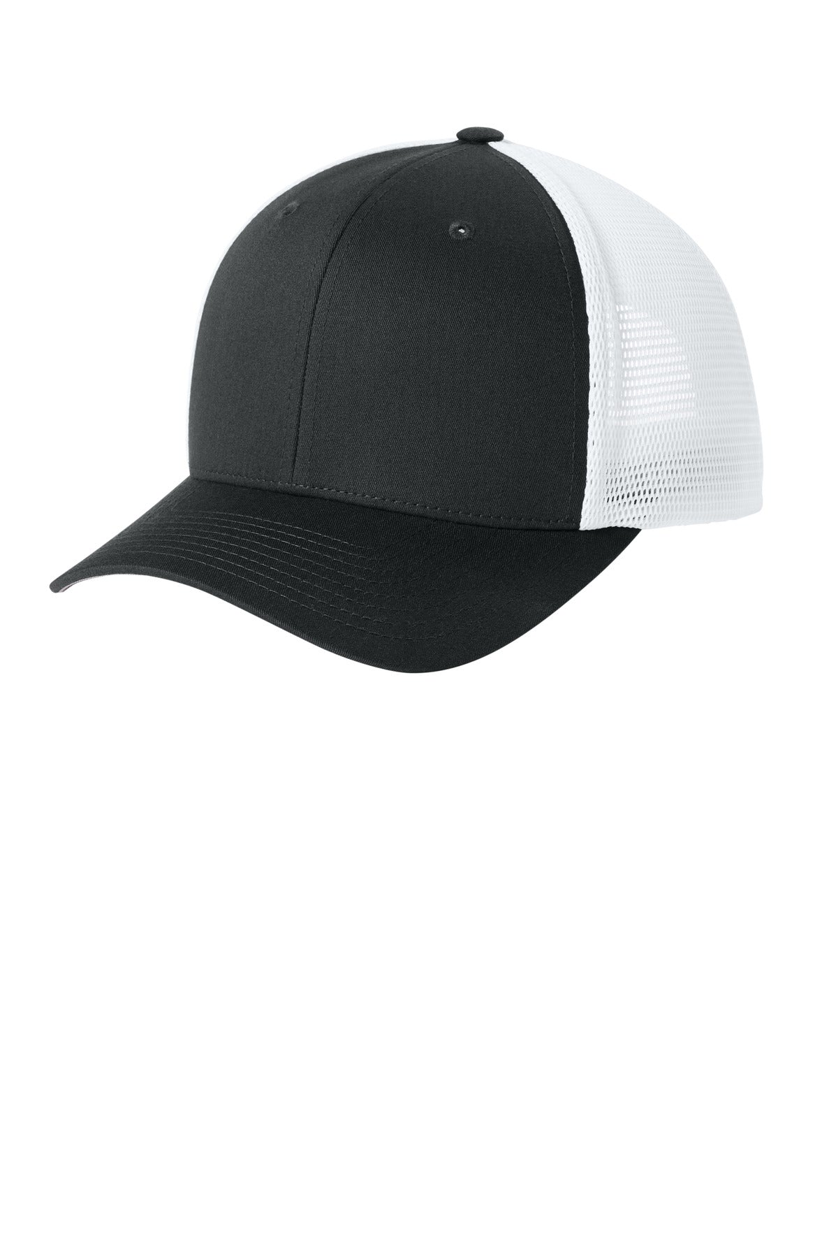 Custom Black/ White 110 Mesh Cap FF110M, personalized by SanCanDo Swag in Argyle, TX