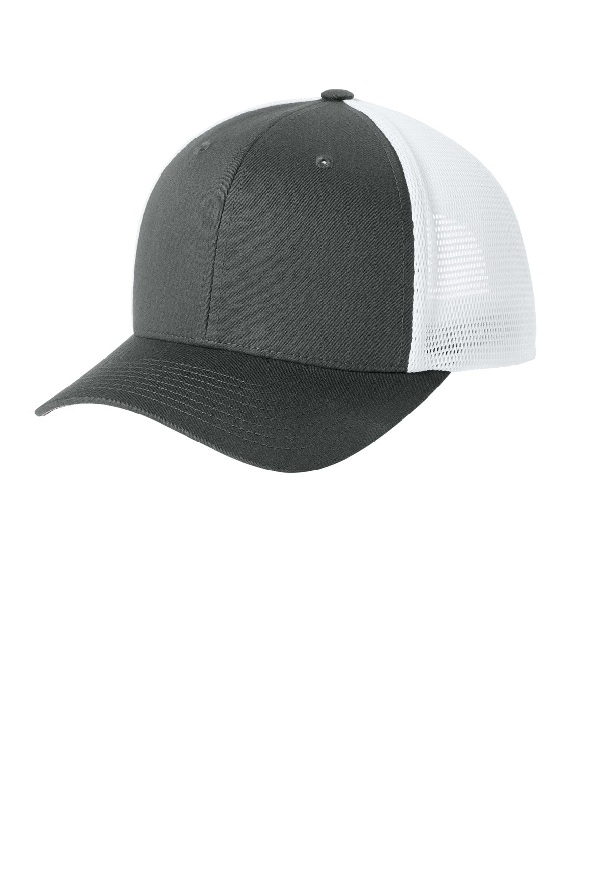 Custom Charcoal/ White 110 Mesh Cap FF110M, personalized by SanCanDo Swag in Argyle, TX