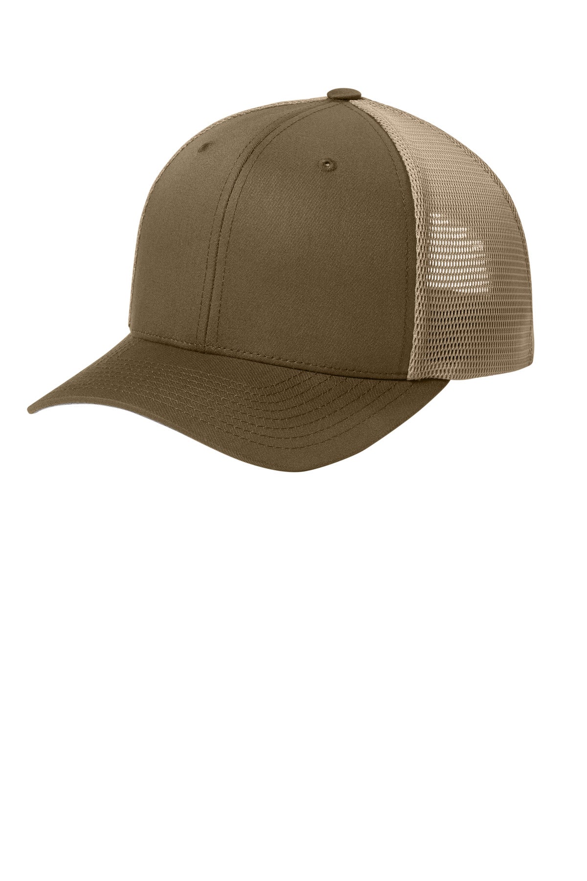 Custom Coyote Brown/ Khaki 110 Mesh Cap FF110M, personalized by SanCanDo Swag in Argyle, TX