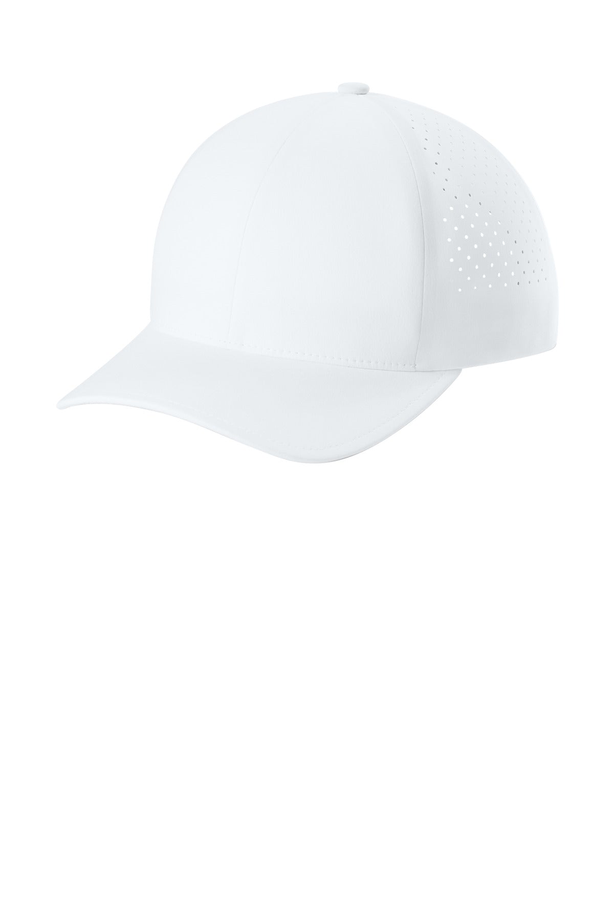 Custom White Delta Perforated Cap FF180AP, personalized by SanCanDo Swag in Argyle, TX