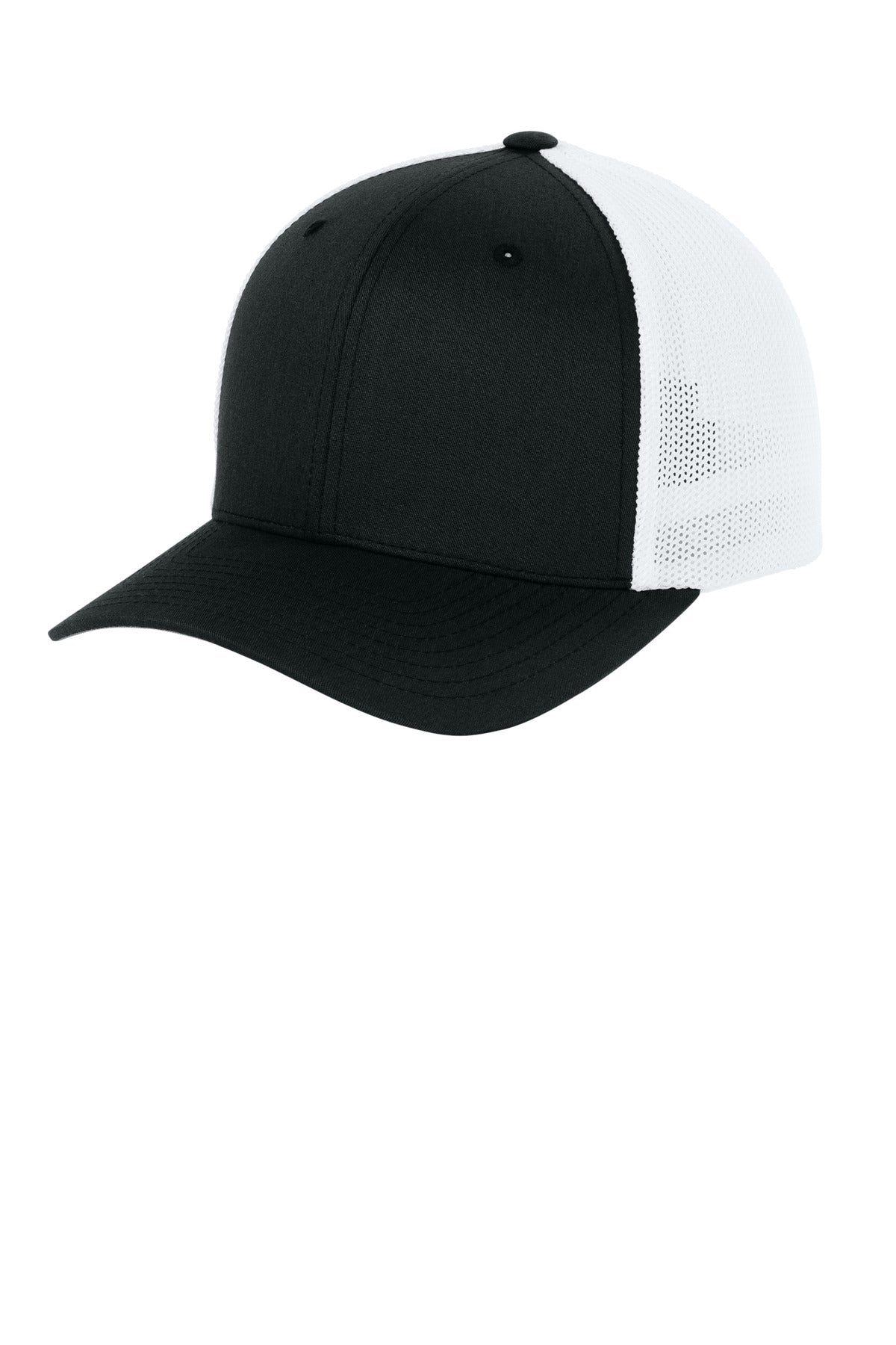 Custom Black/ White Trucker Mesh Cap FF6511, personalized by SanCanDo Swag in Argyle, TX