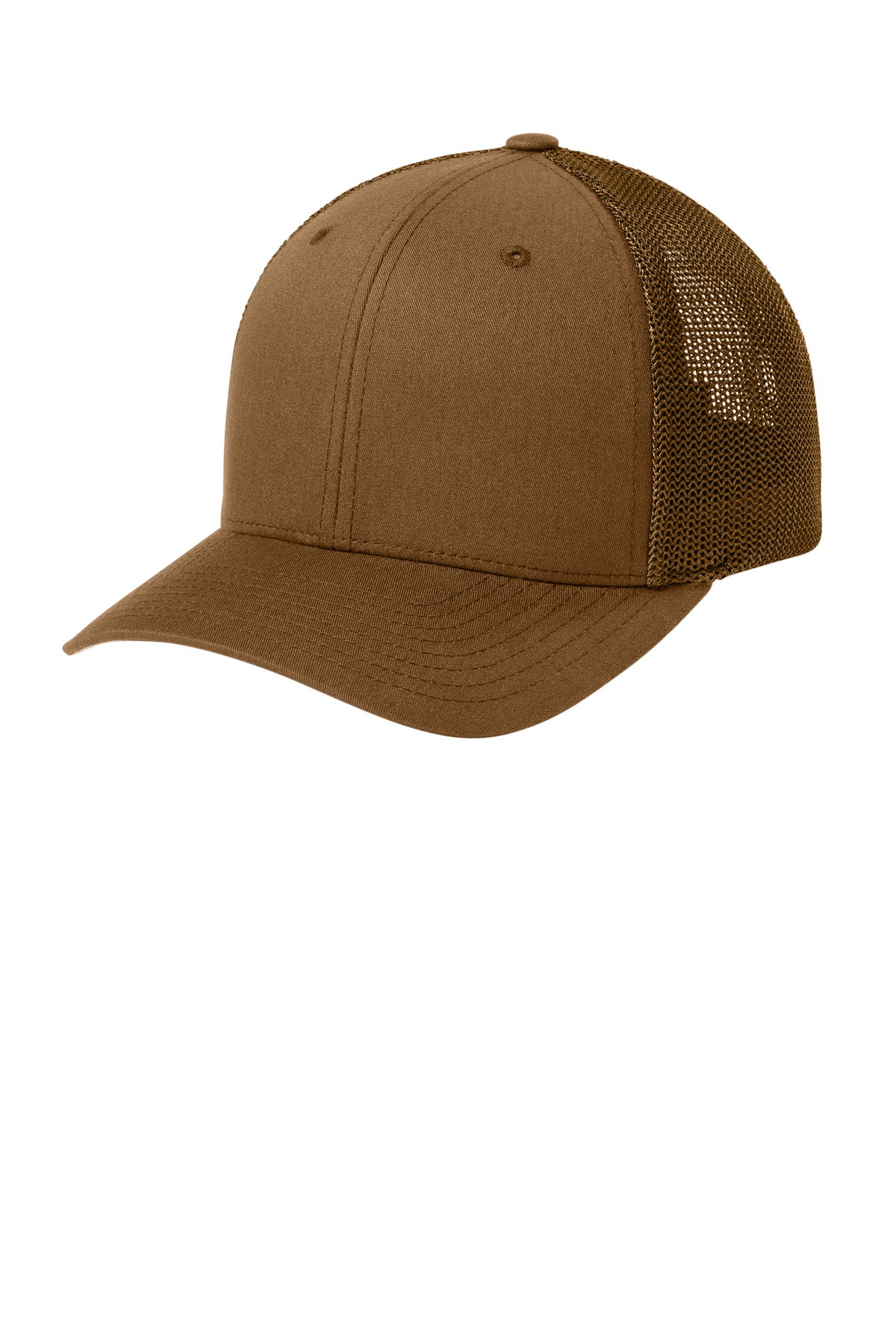 Custom Caramel Trucker Mesh Cap FF6511, personalized by SanCanDo Swag in Argyle, TX