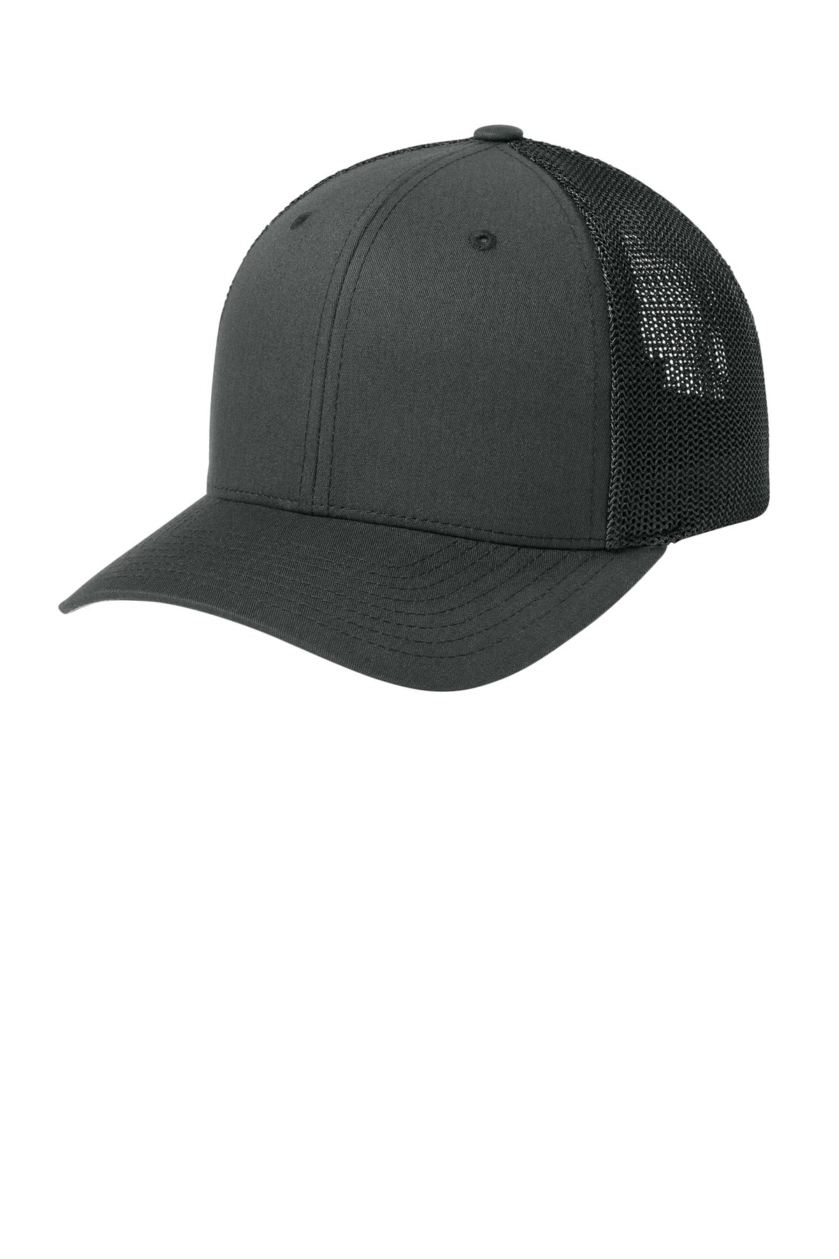 Custom Charcoal Trucker Mesh Cap FF6511, personalized by SanCanDo Swag in Argyle, TX