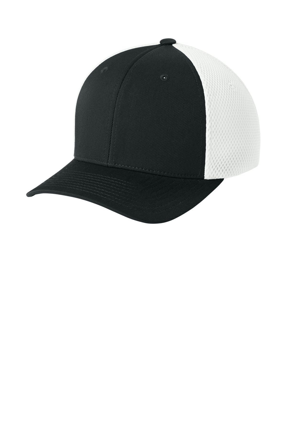 Custom Black/ White Ultrafiber Airmesh Cap FF6533, personalized by SanCanDo Swag in Argyle, TX