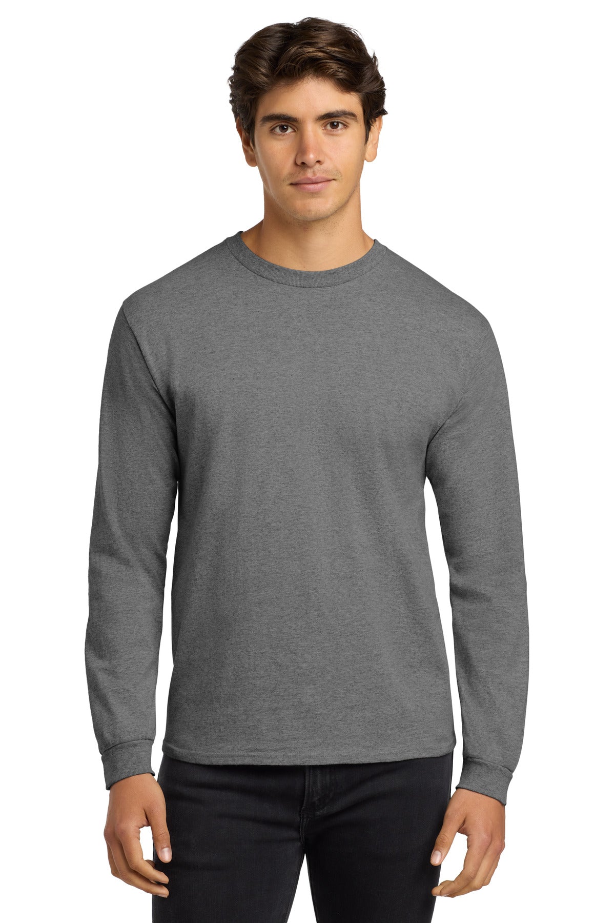 Custom Sport Grey Cotton Long Sleeve Tee G2400, personalized by SanCanDo Swag in Argyle, TX