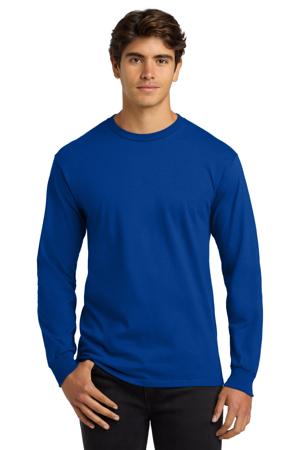 Custom Royal Cotton Long Sleeve Tee G2400, personalized by SanCanDo Swag in Argyle, TX