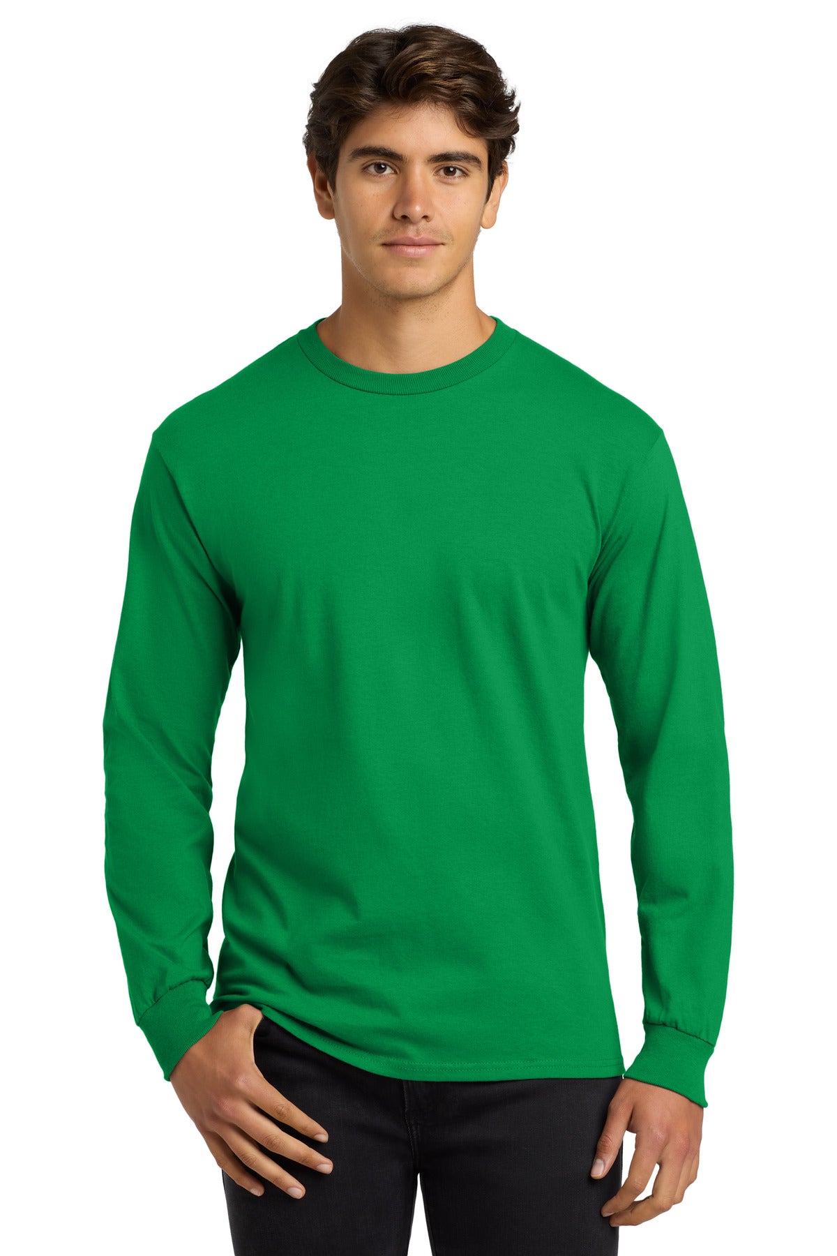 Custom Irish Green Cotton Long Sleeve Tee G2400, personalized by SanCanDo Swag in Argyle, TX